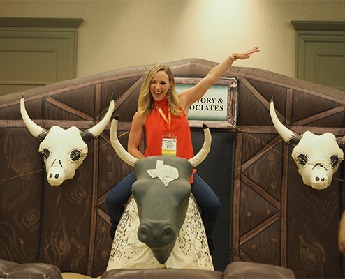 Bull Ride at Women In Trucking Conference