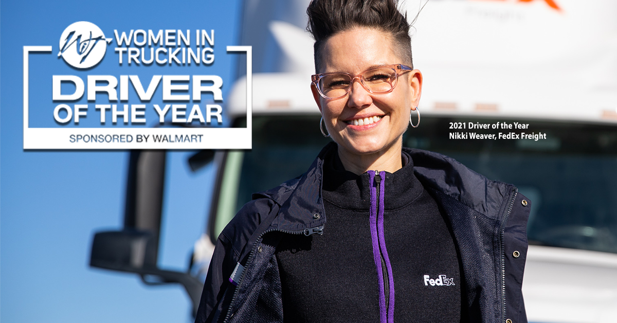 Call for Nominations: Women In Trucking 2022 Driver of the Year Award Sponsored by Walmart