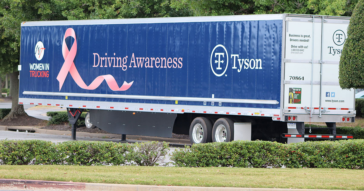 Truck and Trailer Wraps Drive Powerful Breast Cancer Awareness
